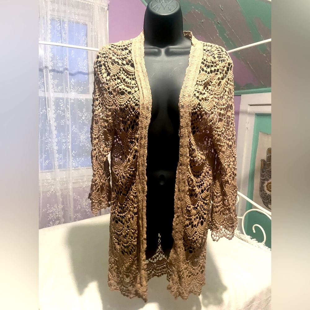 Modern Made Vintage Look Lace and Crochet Camisole, Beach wear, lovely layers